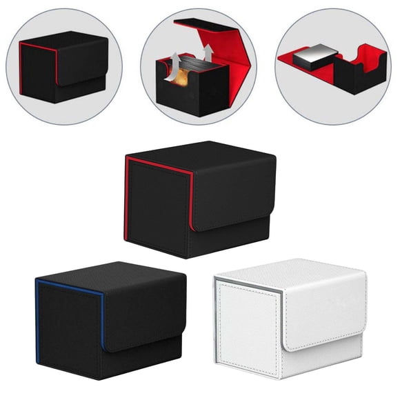 3pcs Card Deck Boxes Organizer Storage Standard Container Black and Yellow Cola Estuche de baraja de cartas coleccionables