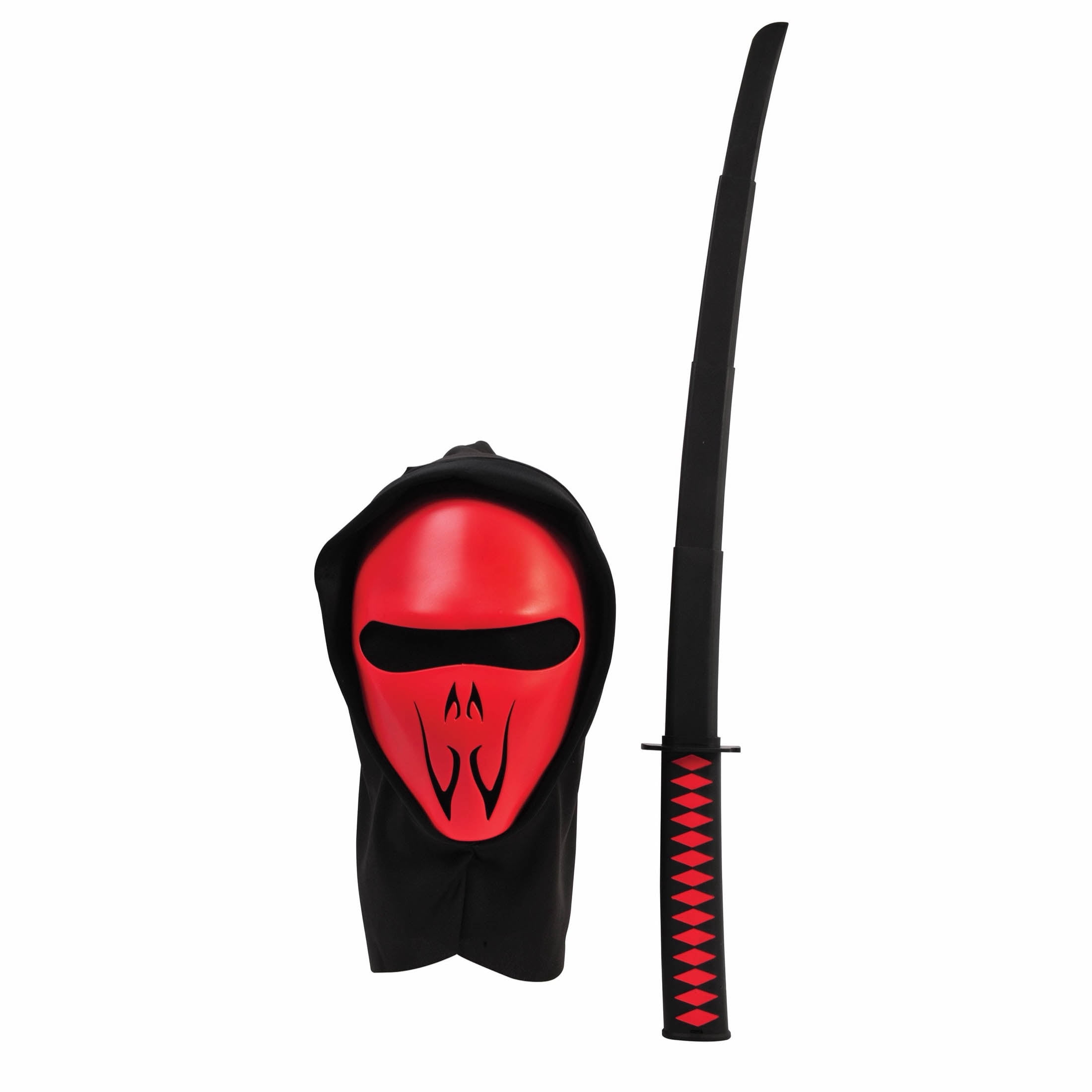 Ninja Guard Costume Accessory Kit for Adults, Red and Black, 2 Pieces, Halloween by Way To Celebrate
