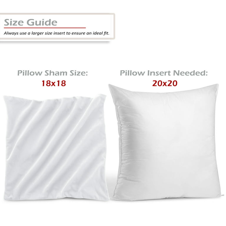 Nestl Throw Pillows for Couch, 20x20 Pillow Inserts, Soft Throw Pillow,  Lightweight 20x20 Pillows, Machine Washable Sofa Pillows, White Throw  Pillows