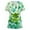 B, variant on Honeeladyy Women's Fashion St. Patrick's Day Printed V-neck Short Sleeve Pocket Workwear Top short tops for women