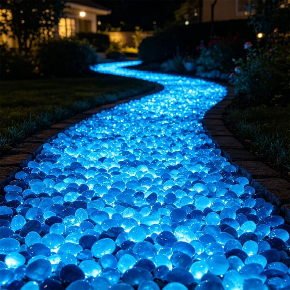Glowing Ice Cubes Stones for Aquarium Decor, Resin Night Light Pebbles for Fish Landscaping, Underwater Glow in The Dark Display, Home Aquarium Decorative Enhancement, 0.47" x 0.79", KTFgvq