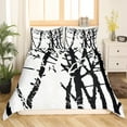 thumbnail image 2 of Tree Branch Duvet Cover Toddler Abstract Ink Bedding Set Abstract Plant Art Work Botanical Comforter Cover For Men Japanese Modern Geometric Simple Black White Room decor Quilt Cover（No Comforter）, 2 of 5