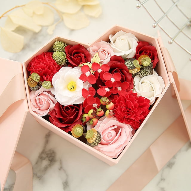 Creative Heart Shaped Gift Box Bouquet A Gift For Teachers' Day Mother's Day A Companion Gift And A Birthday Gift For And Friends.