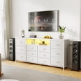 thumbnail image 6 of M optimized 12 Drawer Dresser for Bedroom, TV Stand for 75" TVs, Fabric Drawers Dresser with LED Lights & Power Outlets Entertainment Center with Drawers for Closet, 6 of 7