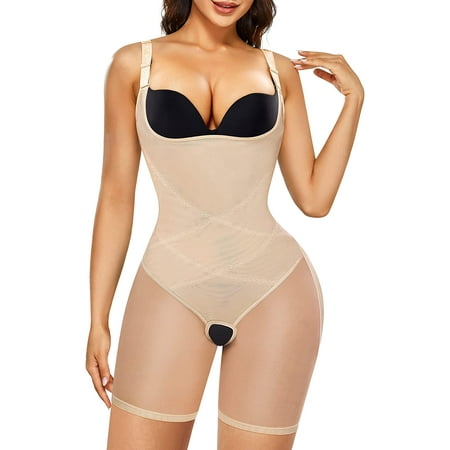 

QWZNDZGR Waist Trainer for Women Shapewear Bodysuit Tummy Contorl Body Shaper Underbust Corset Thigh Slimmer