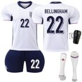 thumbnail image 4 of 2024 European Cup Football Service England Home Jersey No. 9 Kane No. 20, No. 22 Belinsham, 4 of 12