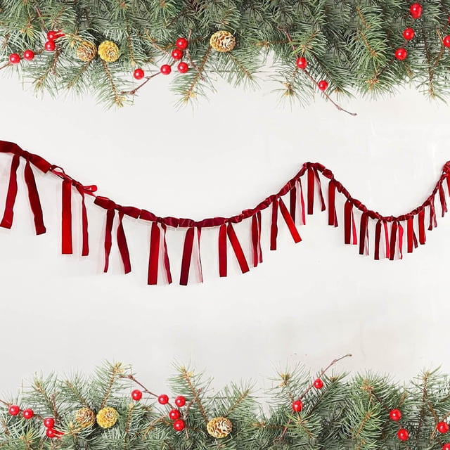Elegant Velvet Bow Tie Streamer Banner For Wedding Party Holiday Celebration Festive Decorations And Special Events