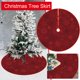 thumbnail image 5 of Uuiauoio 35-Inch Christmas Tree Skirt with Snowflake Design, Festive Red Fabric Base Cover for Holiday Parties and Home Decor, Tree Bottom Decoration for Seasonal Celebrations and Gift Displays, 5 of 6