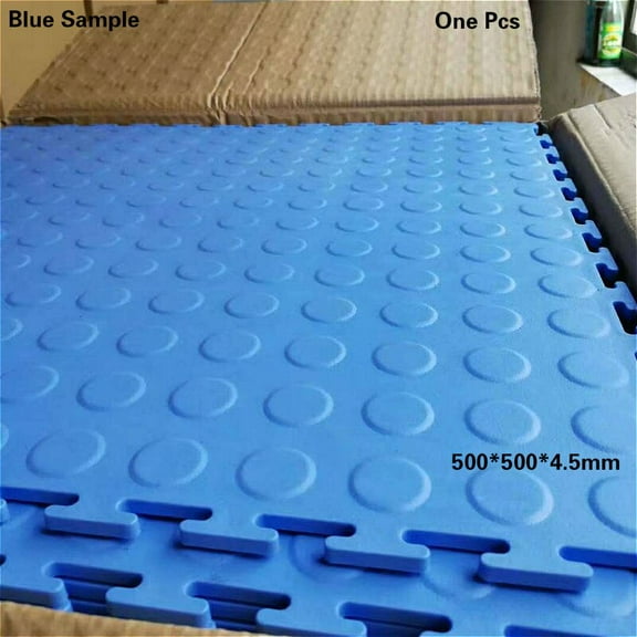 One Pcs 500 x 500 x 4.5mm PVC Flooring Tile Flexible Interlocking Garage Floor Tile Mat Non-slip For Gym Workshop Corridor