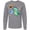 AC-Heather Grey, variant on Inktastic Tyrannosaurus Rex Vs. Meteor Fun Space Dinosaur Long Sleeve T-Shirt