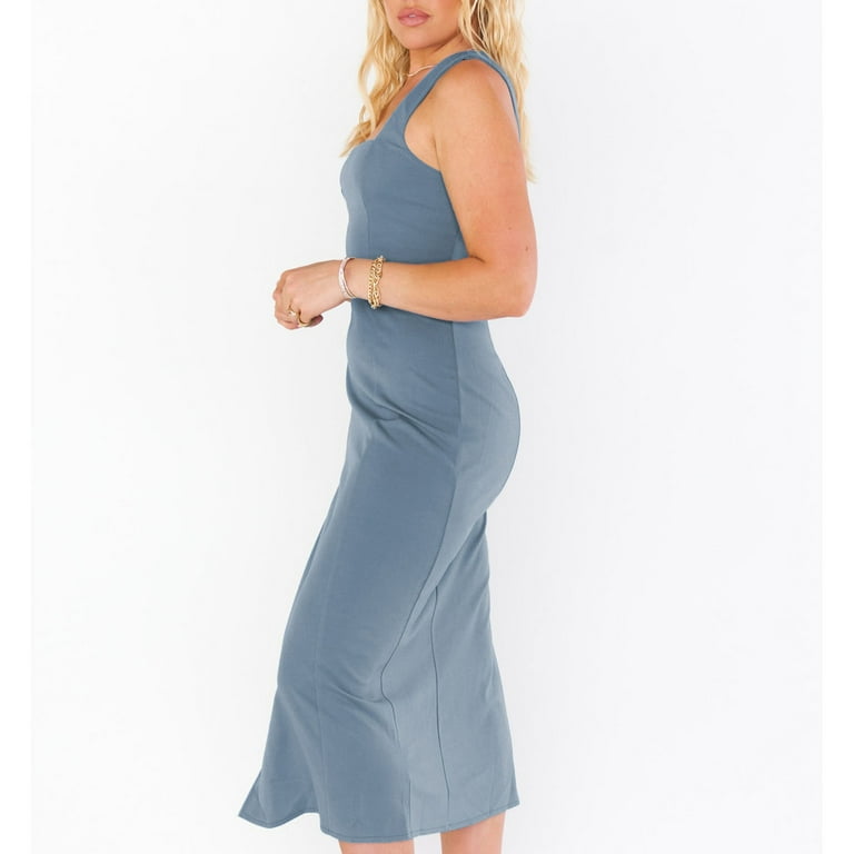 Swing Collar Slimming Waist Slit Hip Long Dress Swing Collar Slimming Waist Slit Hip Long Dress