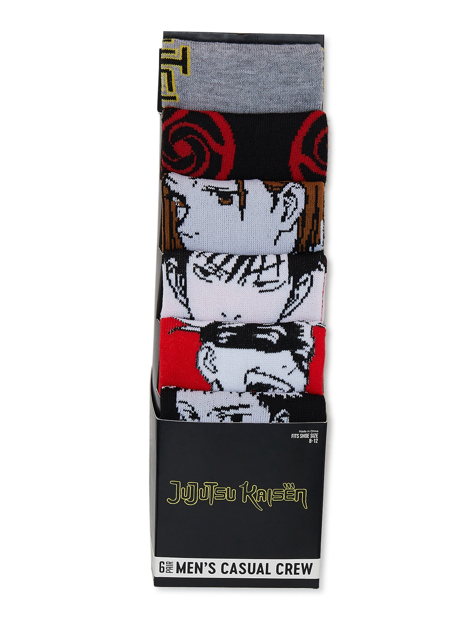 Jujutsu Kaisen Men's Socks, 6-Pack