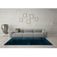 thumbnail image 3 of Ahgly Company Indoor Square Abstract Light Blue Modern Area Rugs, 4' Square, 3 of 4