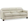thumbnail image 5 of Hydeline Uptown Top Grain Leather Sofa, 3-Seater, Vanilla White with Tapered Legs. Feather down, Memory Foam and Springs Seating, 5 of 7