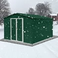 thumbnail image 2 of Zateety  Metal garden sheds 10ft×8ft outdoor storage sheds Green + White, 2 of 5