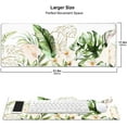 thumbnail image 2 of Green Leaf Extended Mouse Pad, Large Mouse Pad with Non-Slip Rubber Stitched Edges, Floral Keyboard Mat, Desk Accessories for Women Office Mousepad Computer Laptop, 31.5X 11.8 in, Plant Boho, 2 of 6