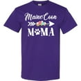 thumbnail image 3 of Inktastic Maine Coon Mama with Flowers and Arrow T-Shirt, 3 of 5