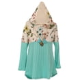 thumbnail image 3 of Big Girl Long Sleeve Floral Top Necklace Girls 2 Pieces Easter Clothing Set Mint 12 (21JK57S), 3 of 4