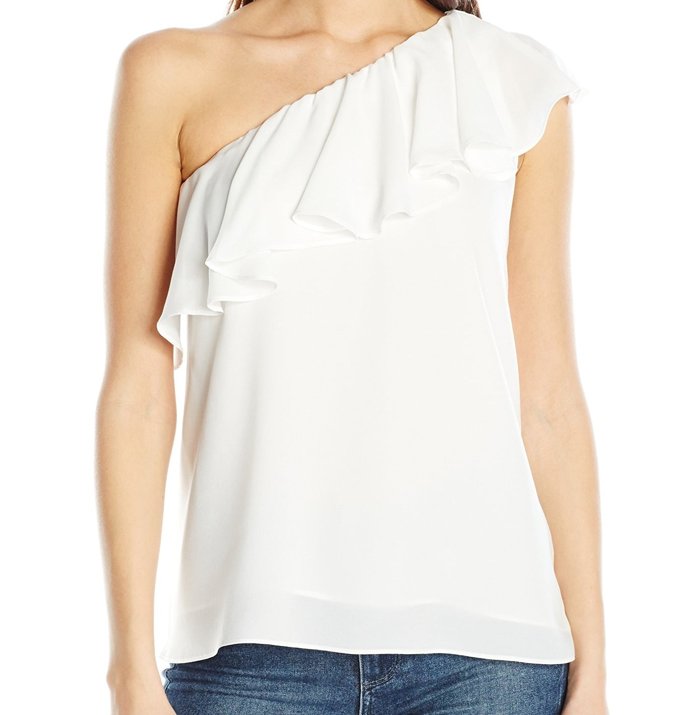 French Connection - French Connection NEW White Womens Size XS Ruffled ...