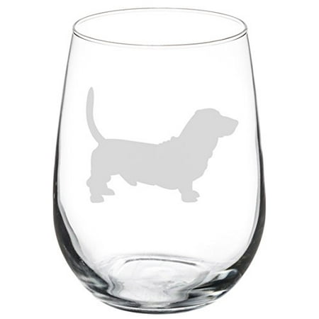 

Wine Glass Goblet Basset Hound (17 oz Stemless)