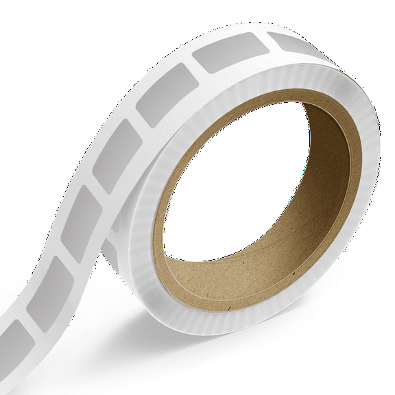 JAM Paper Standard Label Rolls, Rectangle, 1 x 2, Silver Metallic Foil, 125 Labels/Roll