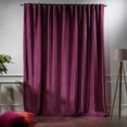thumbnail image 3 of 3S Brother's Extra Long Solid Luxury Matte Velvet Soft Curtain Magenta-Pink Single Panel Hanging Back Tap & Rod Pocket Home Décor 5-25 Feet Custom Made Curtains -Made in Turkey Each(52"x84"), 3 of 7