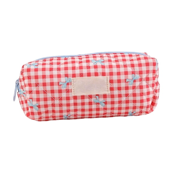 VORJELT Pencil Pouch Makeup Brush Bag - Versatile Organizer for , Travel, and Daily Use - Ideal Gift for and Teens Red