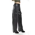 thumbnail image 2 of Pantalón cargo de piel sintética Roman Fashion /Juvenil, 2408 (Negro) negro M, 2 of 5