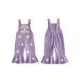thumbnail image 2 of RUINIXCW Toddler Baby Girl Halloween Outfit Romper Overalls Infant Baby Girl Fall Winter Clothes Ghost Pumpkin Sleeveless Ribbed Bell Bottom Jumpsuit Overalls, 2 of 8