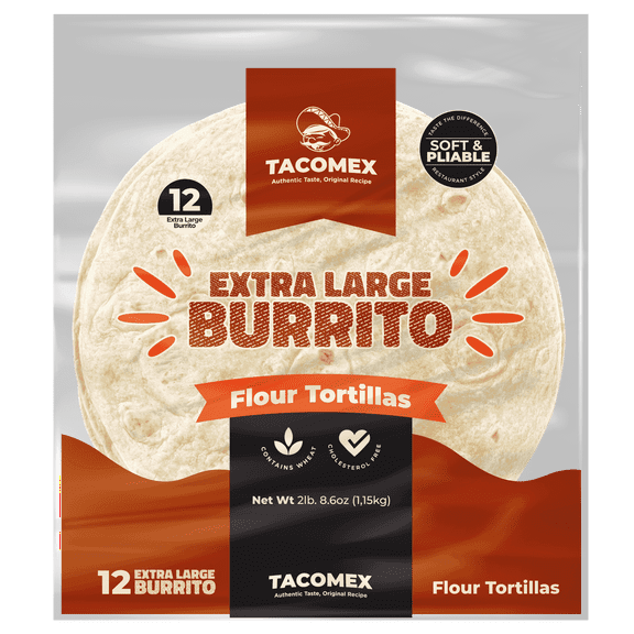 TacoMex Flour Tortilla, 12 Count, 40.63 oz