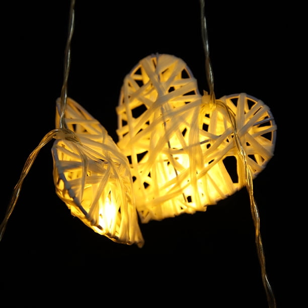 Cadena De Luz De Ratán, Planta De Ratán Natural, Luz Romántica De Ratán, 2,8 X 2,8 Pulgadas, 10 LED Para Decoración Del Hogar, Lámpara, Fiesta, Boda, Adornos, Manualidades