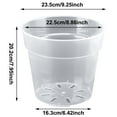thumbnail image 2 of Junepar 5 Pcs Transparent Garden FlowerPots - 8/9/10/12 inch Pot Nursery Pots Drainage Hole for House Indoor Outdoor, 2 of 8