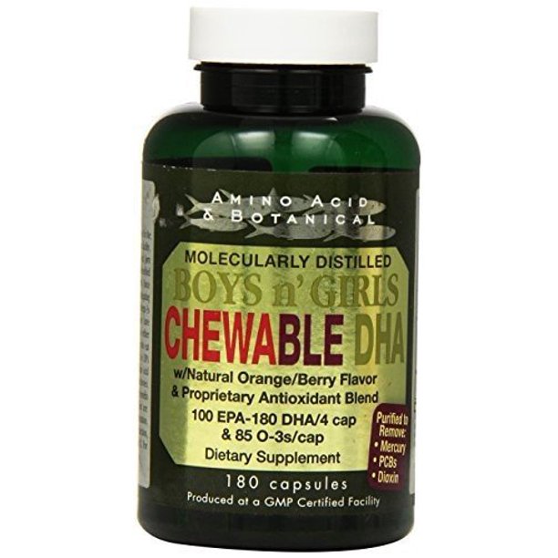 Amino Acid and Botanical Boys n' Girls Chewable DHA 180 Caps