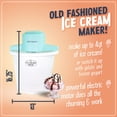 thumbnail image 2 of Máquina para hacer helados eléctrica Nostalgia – Estilo salón, antigua máquina para hacer helados suaves que hace yogur helado o helado en minutos – Divertido aparato de cocina – Blanco – 4 cuartos, 2 of 5