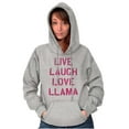 thumbnail image 4 of Live Laugh Love Llama Alpaca Humor Hoodie Sweatshirt Women Brisco Brands M, 4 of 6