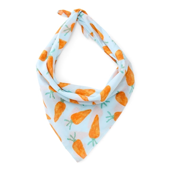 Way To Celebrate Women's Carrots Bandana, One Size, Cotton, Blue Orange