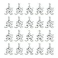 thumbnail image 1 of Uxcell 100 Paquete de Encantos de Letras del Alfabeto A-Z, Encanto de Letra H de Metal, Colgante de Inicial para Collares, Pulseras, Joyería y Manualidades, Plata, 1 of 6