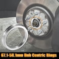 thumbnail image 2 of Unique Bargains 4pcs OD 67.1mm to ID 58.1mm Aluminum Alloy Vehicle Hub Centric Rings Wheel Bore Center Spacer, 2 of 6