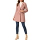 thumbnail image 2 of Abrigo de mujer INSPIRE CHIC de color sólido con solapa muesca y un solo botón, abrigo de invierno en rosa polvo talla S, 2 of 7