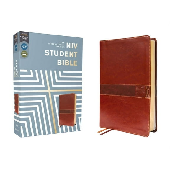 Niv, Student Bible, Leathersoft, Brown, Comfort Print, (Hardcover)