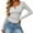 #Gray, variant on DPTALR Women's Ribbed Henley Long Sleeve Top, Slim Fit Casual Knit Tee Shirt,Beige,Women's Plus Size L
