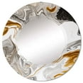 thumbnail image 3 of DESIGN ART Designart 'Black And White Liquid Marble Waves III' Printed Modern Wall Mirror 20in.x30in., 3 of 5