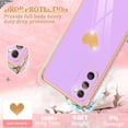 thumbnail image 2 of for Samsung Galaxy S20 FE 5G Case with HD Screen Protector Shockproof Protection,  Love Heart Plating Girly Women Cute Soft TPU Luxury Elegant Case for Samsung Galaxy S20 FE 5G, Purple, 2 of 8
