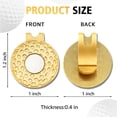 thumbnail image 2 of Gorro de golf con agujero en un palo, negro y dorado con marcador para pelota de golf, 2 of 6