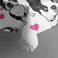 thumbnail image 4 of Pug and Love Heart Rectangle Tablecloth 60"x120",Waterproof Polyester Rectangle Table Cloth, Wipeable Spillproof Polyester Tablecloth for Dining, Camping, Indoor and Outdoor, 4 of 6