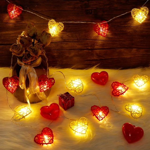 Cadena de luces Happy Trees para San Valentín, 3 m, 20 LED