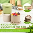 thumbnail image 5 of 3 Pack Silicone Food Storage Containers Set Sturdy Baby Food Storage Jars Leak Proof Snack Fruits Containers Heat Resistant Small Snack Containers Kit for Infants Kids, 5 of 9