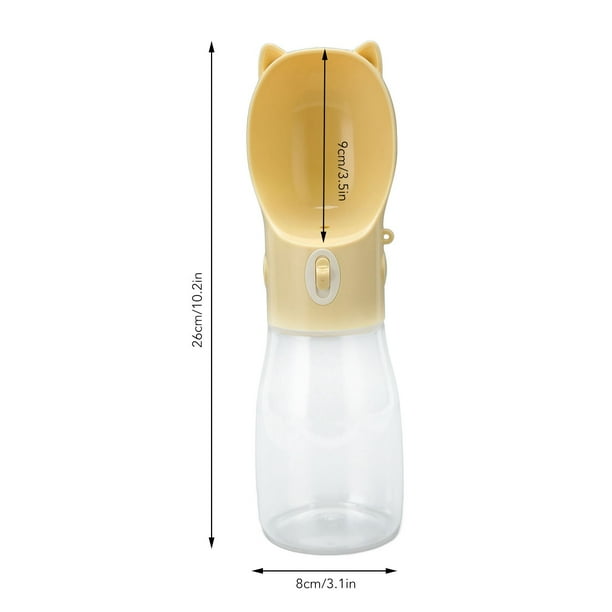 Pet Water Bottle, 550ml Portable Dogs Drinking Bottle Leak Proof Dog Cat  Water Dispenser With Drink Feeder Wide Mouth Dog Water Bottle Bowl For Pet 