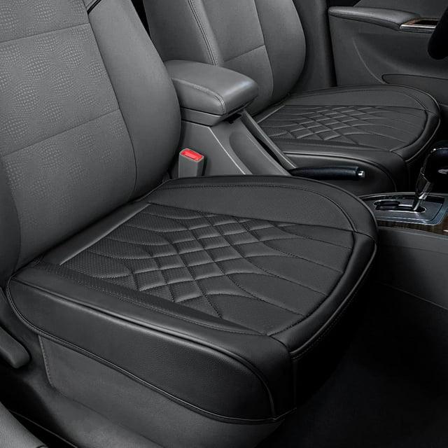 - Leather Front Car Seat Covers - Bottom Car Seat Covers Fully Wrapped and Fits Most Vehicles