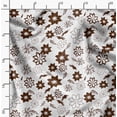 thumbnail image 2 of Soimoi Pure Silk Brown Fabric By the Yard - 42 Inch Wide - Florals Print Fabric - Elegant and Timeless Patterns for Fashion and Home Decor Printed Fabric, 2 of 6